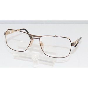 New Unisex Cazal Dark Brown & Gold Eyeglasses